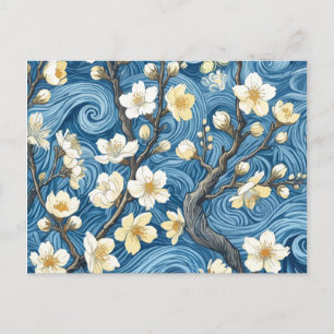 Amandelbloesem in Van Gogh-stijl Briefkaart