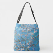 Amandelbloesems Blauw Vincent van Gogh Art Crossbody Tas (Achterkant)