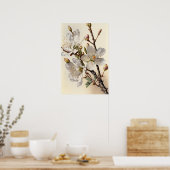 Amandelbloesems bloemenkunst Print Poster (Keuken)