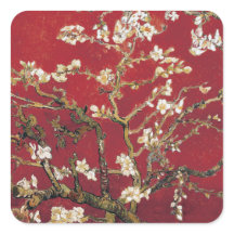 Amandelbloesems Rode Vincent van Gogh Kunst Schild