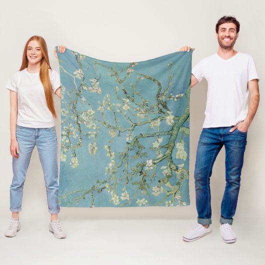 Amandelbloesems schilderij van Van Gogh Fleece Deken (In situ)