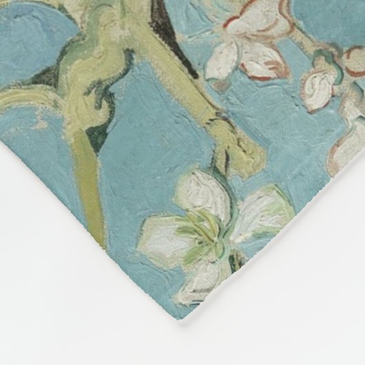 Amandelbloesems schilderij van Van Gogh Fleece Deken (Hoek)
