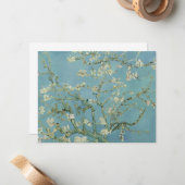 Amandelbloesems schilderij van Van Gogh Notitiekaartje (Voorkant / Achterkant in situ)