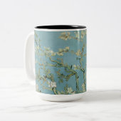 Amandelbloesems schilderij van Van Gogh Tweekleurige Koffiemok (Voorkant links)