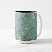 Amandelbloesems schilderij van Van Gogh Tweekleurige Koffiemok (Voorkant rechts)