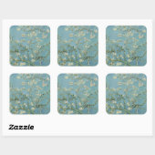 Amandelbloesems schilderij van Van Gogh Vierkante Sticker (Vel)