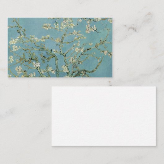 Amandelbloesems schilderij van Van Gogh Visitekaartje (Voorkant / Achterkant)