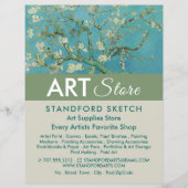 amandelbloesems van Gogh, kunstwinkel Flyer (Voorkant)