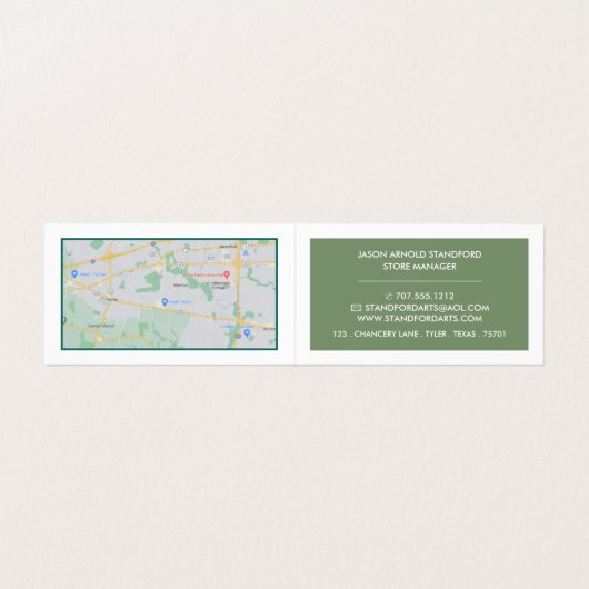 amandelbloesems van Gogh, kunstwinkel Visitekaartje (Binnenkant ongevouwen)