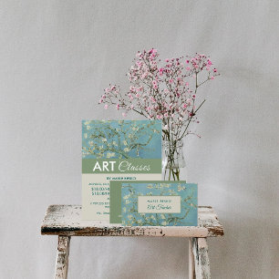 Amandelbloesems van Vincent van Gogh, kunstleraar Visitekaartje
