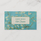 Amandelbloesems van Vincent van Gogh, kunstleraar Visitekaartje (Voorkant)