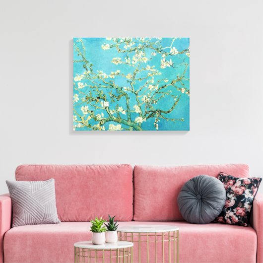 Amandelbloesems | Vincent van Gogh Canvas Afdruk (Insitu (Woonkamer))