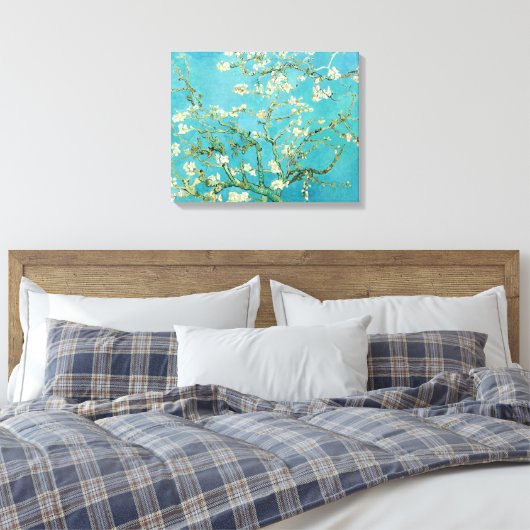 Amandelbloesems | Vincent van Gogh Canvas Afdruk (Insitu (Slaapkamer))
