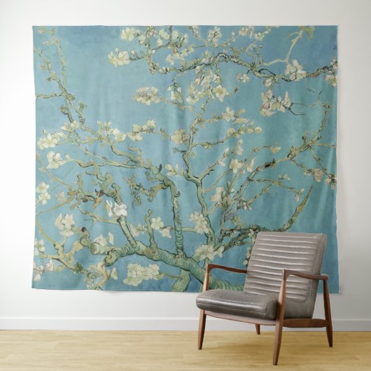 Amandelbloesemschilderij van Van Gogh Wandkleed (In Situ (horizontaal))