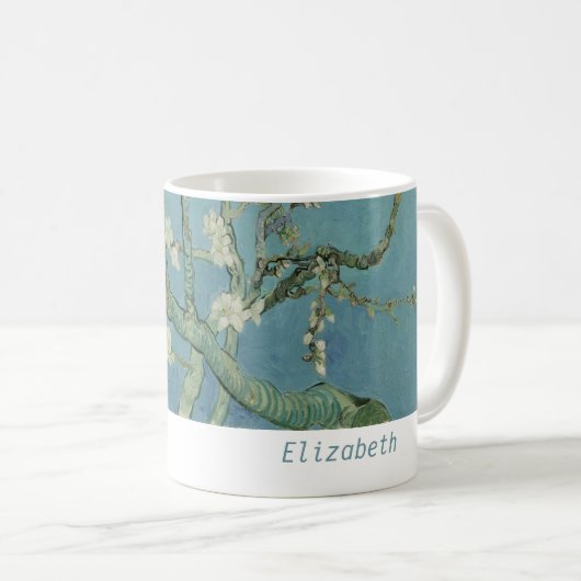 Amandelboom in bloesems door Vincent Van Gogh Koffiemok (Voorkant rechts)