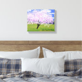 Amandelboom in Bloom Canvas Afdruk (Insitu (Slaapkamer))