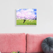 Amandelboom in Bloom Canvas Afdruk (Insitu (Woonkamer))