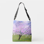 Amandelboom in Bloom Crossbody Tas (Achterkant)