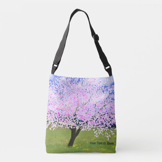 Amandelboom in Bloom Crossbody Tas (Achterkant)