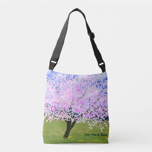 Amandelboom in Bloom Crossbody Tas (Voorkant)