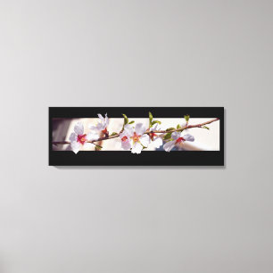 amandelboombloem met lossom omwikkeld doek canvas afdruk