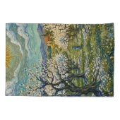 Amandelboomgaard in bloei in de stijl van Van Gogh Kussensloop (Achterkant-Links)