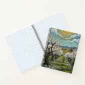 Amandelboomgaard in de stijl van Van Gogh, zonover Notitieboek (Binnen)