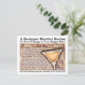 Amandelboter Crunch Martini Recept Briefkaart (Staand voorkant)