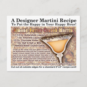 Amandelboter Crunch Martini Recept Briefkaart