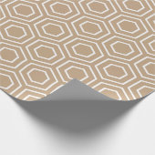 Amandelbruin Geometrisch patroonpapier Cadeaupapier (Hoek)