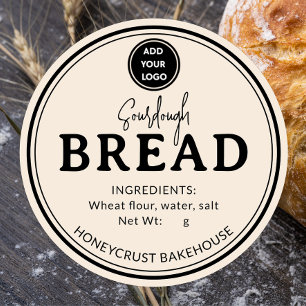 Amandelcrème Bakkerij Zuurdesembrood Label Sticker