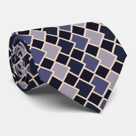 Amandeldiamant Paarse Navy geometrische diamantvor Stropdas