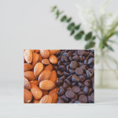 Amandelen en chocolade-chips briefkaart (Staand voorkant)