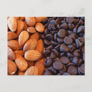 Amandelen en chocolade-chips briefkaart