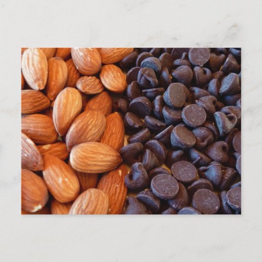 Amandelen en chocolade-chips briefkaart (Voorkant)