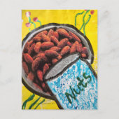Amandelen Mixed Media Collage Briefkaart (Voorkant)