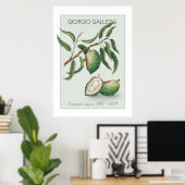Amandelen,  Poster met botanische illustratie (Thuiskantoor)