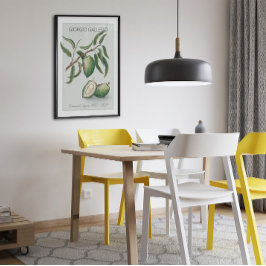 Amandelen, Poster met botanische illustratie