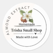  amandelextract label – gepersonaliseerd (Voorkant)