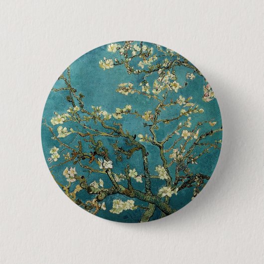 Amandelfilialen in Bloom Ronde Button 5,7 Cm (Voorkant)