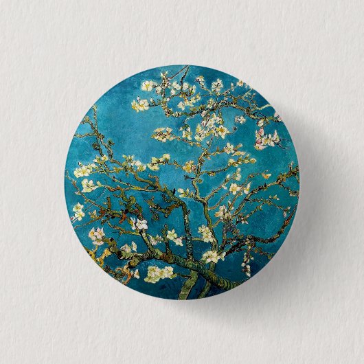 Amandelfilialen in Bloom Round Pinback Ronde Button 3,2 Cm (Voorkant)