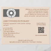 Amandelfotocollage QR Logo Photography Business Flyer (Achterkant)