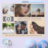 Amandelfotocollage QR Logo Photography Business Flyer (Enkel)