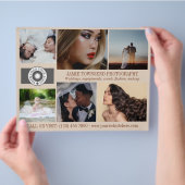 Amandelfotocollage QR Logo Photography Business Flyer (Hand)