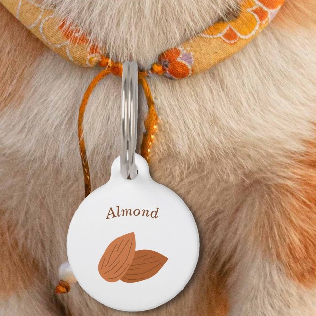 Amandelhuisdier Tag Huisdierpenning (Almond Pet Tag)