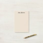 Amandelkleur Eenvoudig Elegant Professioneel Minim Post-it® Notes (Op bureau)