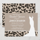 Amandelkleur Leopard Animal Print; gepersonaliseer Kaart (Voorkant / Achterkant)