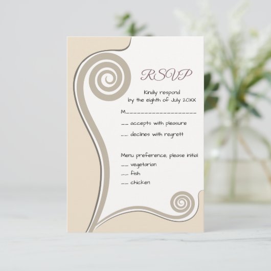 Amandelkleurige Koru - Nieuwe Beginnen - RSVP (Staand voorkant)