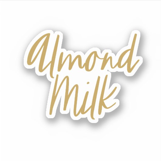 Amandelmelk opslag Sticker (Voorkant)