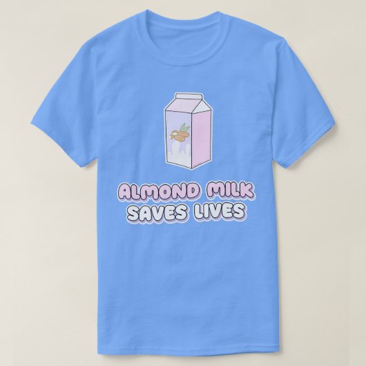 Amandelmelk redt levens t-shirt (Design voorkant)